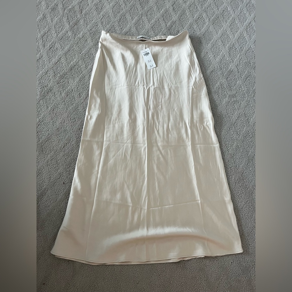 Abercrombie and Fitch Elevated Satin Maxi Skirt